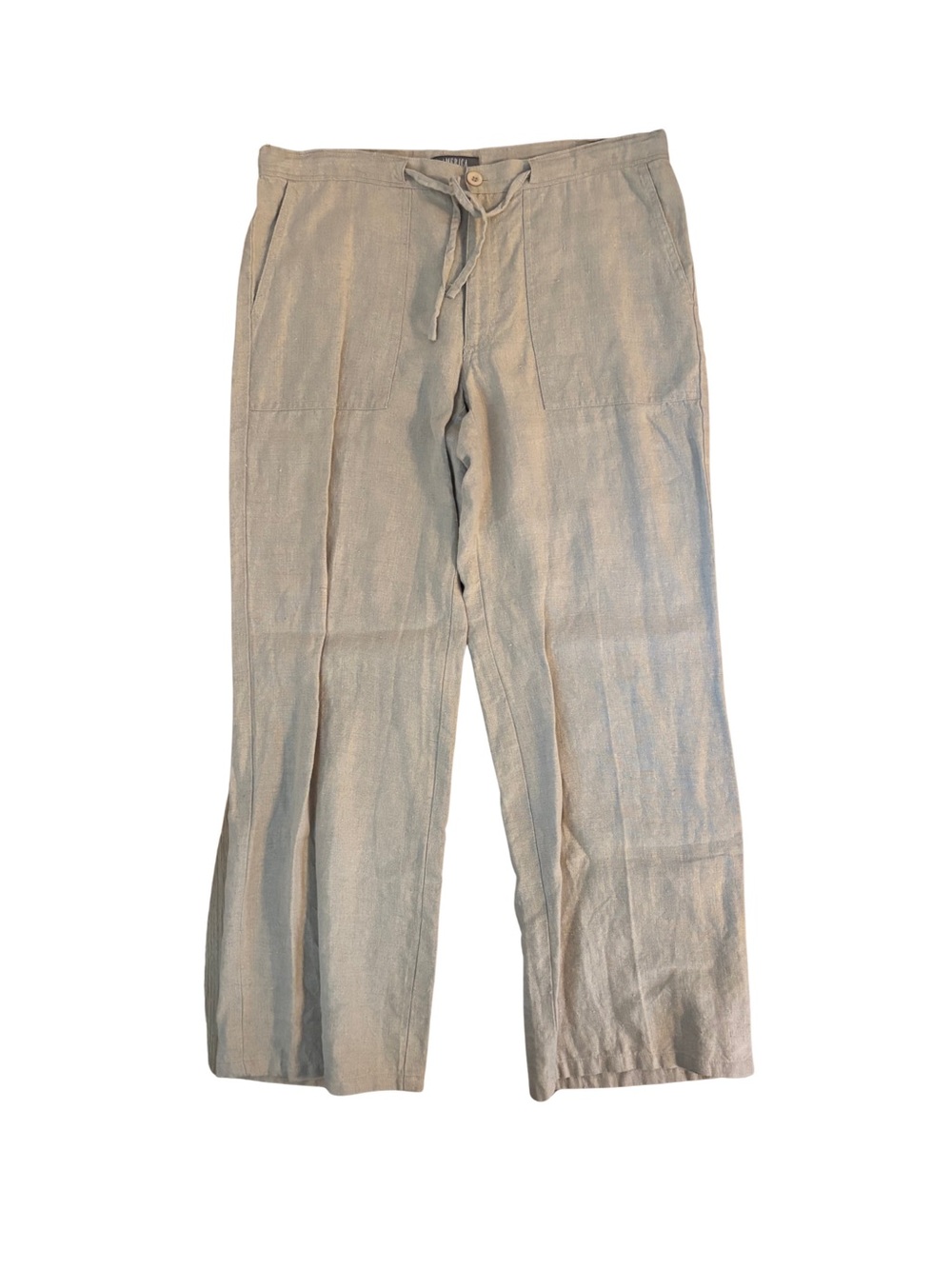 Tristan & America Wide Leg Linen-Drawstring Pants